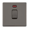 Eurolite Concealed 3mm 1 Gang 20Amp Dp Switch - Black Nickel
