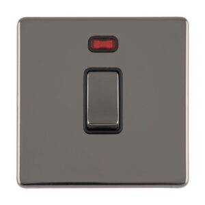Eurolite Concealed 3mm 1 Gang 20Amp Dp Switch - Black Nickel
