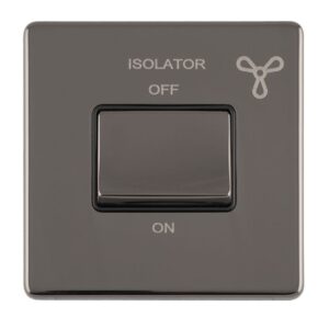Eurolite Concealed 3mm 6Amp Fan Isolator Switch - Black Nickel