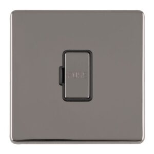 Eurolite Concealed 3mm 13Amp Unswitched Fuse Spur - Black Nickel