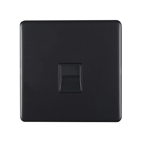 Eurolite Mb1Mb 1 Gang Master Telephone Socket Round Edge Matt Black Plate Black Interior