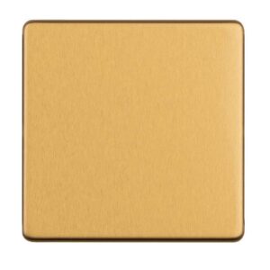 Eurolite Concealed 3mm Single Blank Plate - Satin Brass