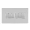 Eurolite Concealed 3mm 6 Gang 10Amp 2Way Switch - Polished Chrome