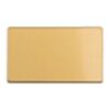 Eurolite Concealed 3mm 2 Gang Double Blank Plate - Satin Brass