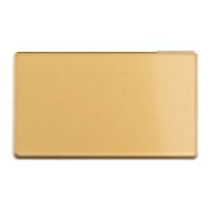 Eurolite Concealed 3mm 2 Gang Double Blank Plate - Satin Brass