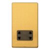 Eurolite Concealed 3mm 2 Gang Shaver Socket - Satin Brass