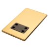 Eurolite Concealed 3mm 2 Gang Shaver Socket - Satin Brass