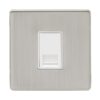 Eurolite Ecsn1Slw 1 Gang Slave Telephone Socket Concealed Satin Nickel Plate White Interior