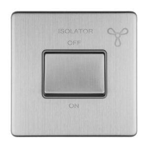 Eurolite Concealed 3mm 6Amp Fan Isolator Switch - Stainless Steel