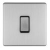 Eurolite Concealed 3mm 1 Gang Intermediate Switch - Stainless Steel