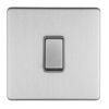 Eurolite Concealed 3mm 1 Gang Intermediate Switch - Stainless Steel
