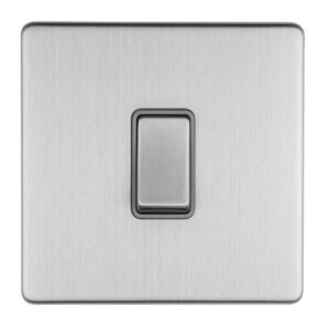 Eurolite Concealed 3mm 1 Gang Intermediate Switch - Stainless Steel