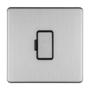 Eurolite Concealed 3mm 13Amp Unswitched Fuse Spur - Stainless Steel