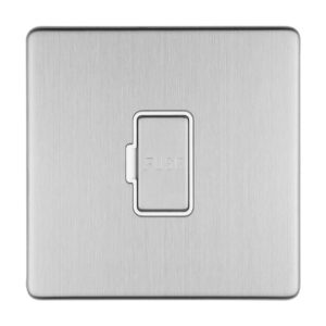 Eurolite Concealed 3mm 13Amp Unswitched Fuse Spur - Stainless Steel