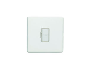 Eurolite Ecwuswfw 13Amp Unswitched Fuse Spur Flat Concealed White Plate White Interior