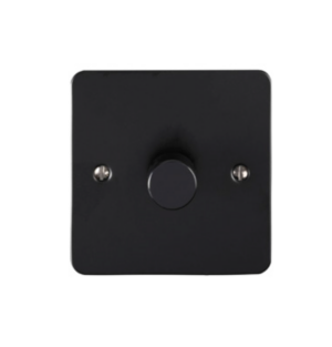 Eurolite Efmb1Dledmbb 1 Gang 400W/Led 2Way Dimmer Switch Matt Black Range