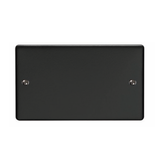 Eurolite Efmb2Bmbb Double Blank Plate Matt Black Flatplate Range