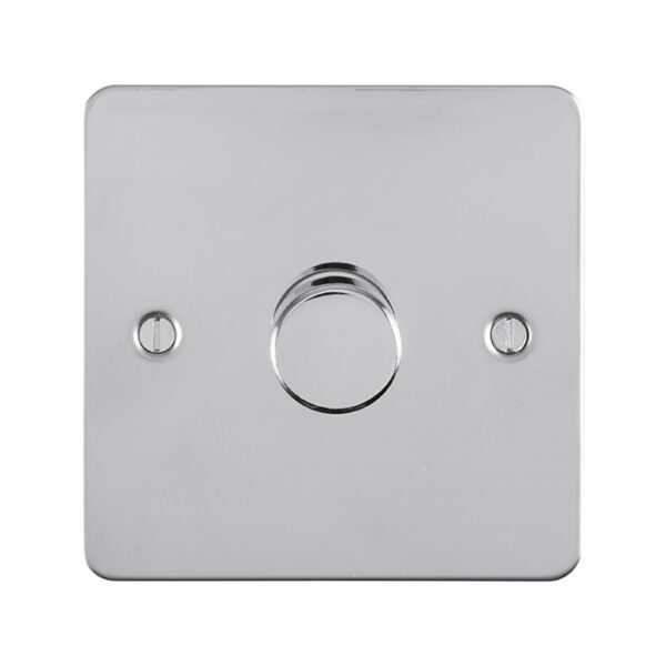 Eurolite Efpss1D400 1 Gang 400W Push On Off 2Way Dimmer Switch Enhance Flat Polished Stainless Steel Plate Matching Knob