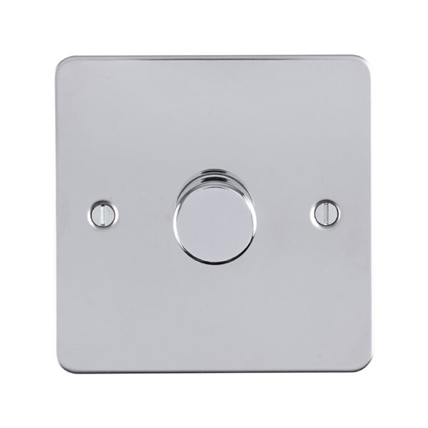 Eurolite Efpss1Dled 1 Gang Led Push On Off 2Way Dimmer Switch Enhance Flat Polished Stainless Steel Plate Matching Knob