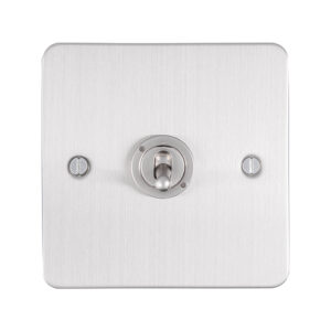 Eurolite Ssst1Sw 1 Gang 10Amp 2Way Toggle Switch Round Edge Satin Stainless Steel Plate
