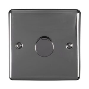 Eurolite Enhance Decorative 1 Gang Dimmer - Black Nickel