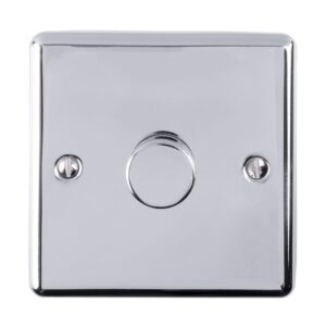 Eurolite Enhance Decorative 1 Gang Dimmer - Polished Chrome