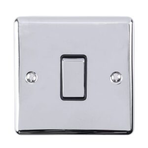 Eurolite Enhance Decorative 1 Gang Switch - Polished Chrome