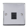 Eurolite En1Slpcb 1 Gang Slave Telephone Socket Polished Chrome Enhance Range Black Trim