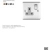 Eurolite Enhance Decorative 1 Gang Socket - Satin Stainless