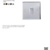 Eurolite Enhance Decorative 1 Gang Switch - Satin Stainless
