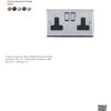 Eurolite Enhance Decorative 2 Gang Socket - Black Nickel