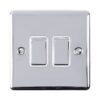 Eurolite Enhance Decorative 2 Gang Switch - Polished Chrome