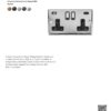 Eurolite Enhance Decorative 2 Gang 13Amp Switched Socket With Usb C Polished Chrome - Polished Chrome