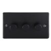 Eurolite Enhance Decorative 3 Gang Dimmer - Matt Black