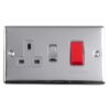 Eurolite Enhance Decorative 45Amp Switch With A Socket - Polished Chrome