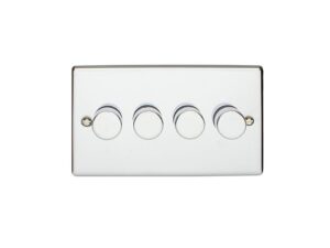 Eurolite Enhance Decorative 4 Gang Dimmer - Polished Chrome