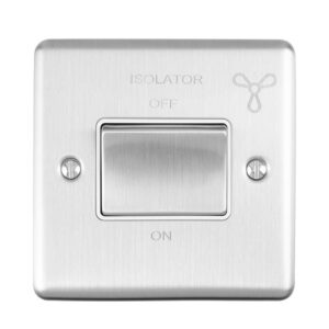 Eurolite Enfswssw 6Amp Fan Isolator Switch Satin Enhance Range White Trim