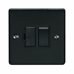 Eurolite Enswfmbb 13Amp Dp Switched Fuse Spur Matt Black Enhance Range Black Trim