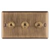 Eurolite Ent3Swabb 3 Gang Toggle Switch Antique Enhance Range