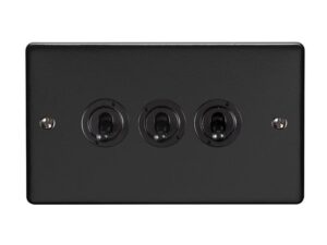Eurolite Ent3Swmbb 3 Gang Toggle Switch Matt Black Enhance Range