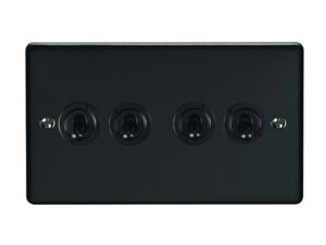 Eurolite Ent4Swmbb 4 Gang Toggle Switch Matt Black Enhance Range