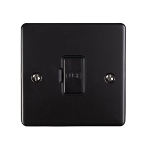 Eurolite Enuswfmbb 13Amp Unswitched Fuse Spur Matt Black Enhance Range Black Trim