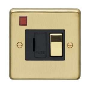 Eurolite Stainless steel Switched Fuse Spur - Satin Brass