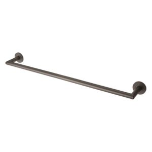 De'Leau LX22MB Stainless Steel Single Mitred Towel Rail (600Mm C/C) Matt Black