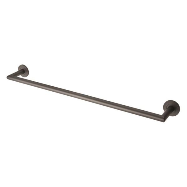 De'Leau LX22MB Stainless Steel Single Mitred Towel Rail (600Mm C/C) Matt Black