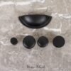 Old English Lincoln Solid Brass Victorian Knob 38mm on Concealed Fix - Matt Black OEC1238MB
