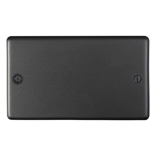 Eurolite Mb2B Double Blank Round Edge Matt Black Plate