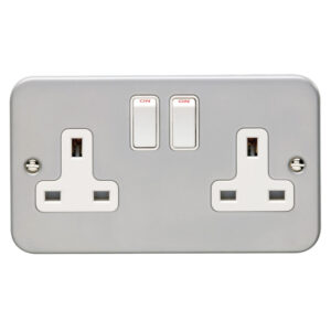 Eurolite Mc2Sow 2 Gang 13Amp Dp Switched Socket Metal Clad