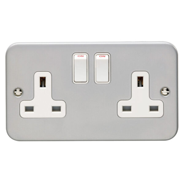 Eurolite Mc2Sow 2 Gang 13Amp Dp Switched Socket Metal Clad