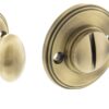 Millhouse Brass Boulton Solid Brass Stepped Mortice Knob on Concealed Fix Rose - Antique Brass MH350SMKAB